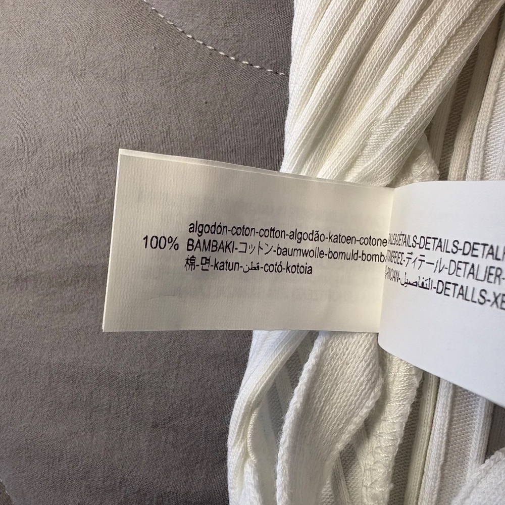 Zara White Ribbed Back Less Tie Back Tank NWT Size‎ M - Picture 5 of 5